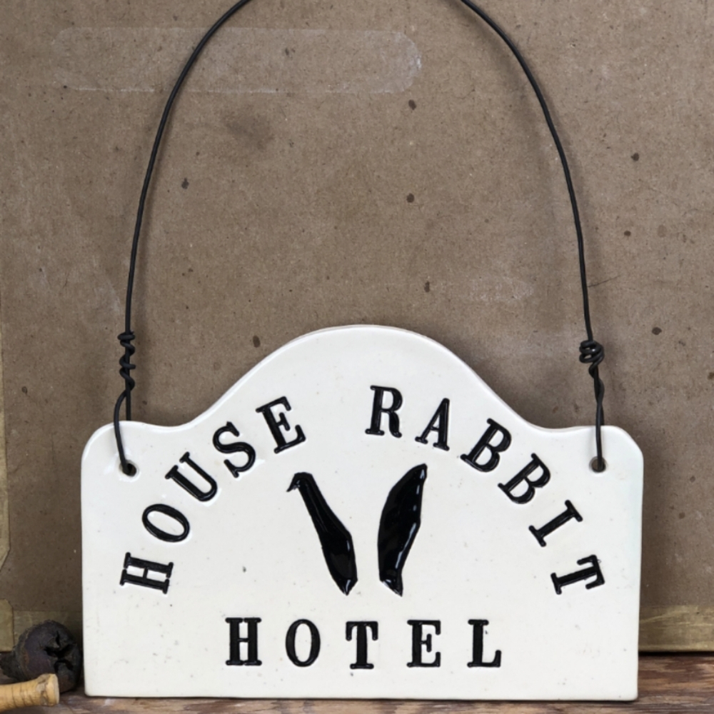 Bunny Hotel Sign House Rabbit - Picture 9 of 13